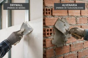 drywall ou alvenaria