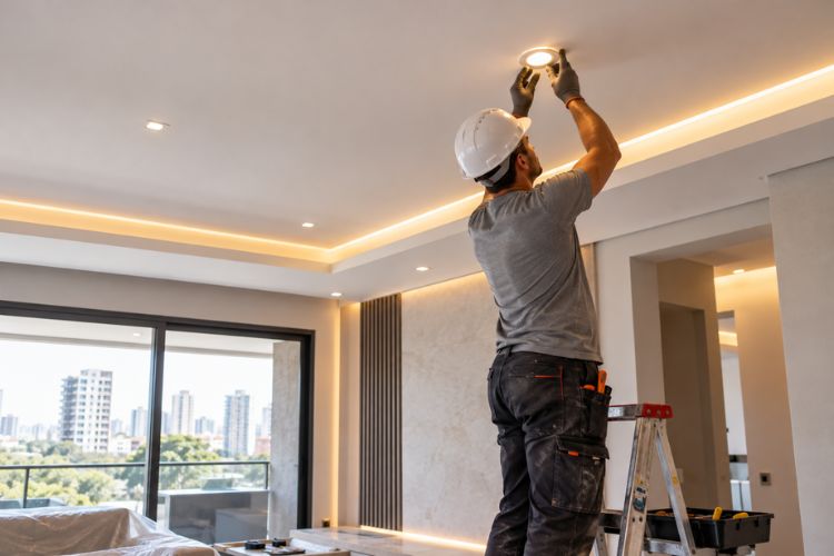 Instalação de Luz em Sala Moderna